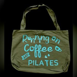 Reusable everyday tote bag love pilates logo